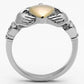 MATK1156 - Two-Tone IP Rose Gold Stainless Steel Ring with No Stone