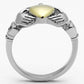 MATK1157 - Two-Tone IP Gold (Ion Plating) Stainless Steel Ring with No Stone