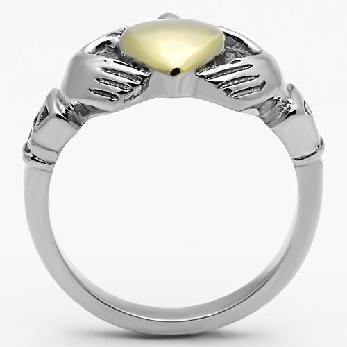 MATK1157 - Two-Tone IP Gold (Ion Plating) Stainless Steel Ring with No Stone