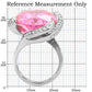 MATK117 - High polished (no plating) Stainless Steel Ring with AAA Grade CZ  in Rose