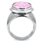 MATK118 - High polished (no plating) Stainless Steel Ring with AAA Grade CZ  in Rose