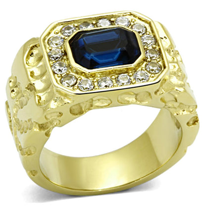 MATK1192 - IP Gold(Ion Plating) Stainless Steel Ring with Top Grade Crystal  in Montana