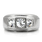 MATK119 - High polished (no plating) Stainless Steel Ring with Top Grade Crystal  in Clear