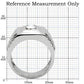 MATK122 - High polished (no plating) Stainless Steel Ring with AAA Grade CZ  in Clear