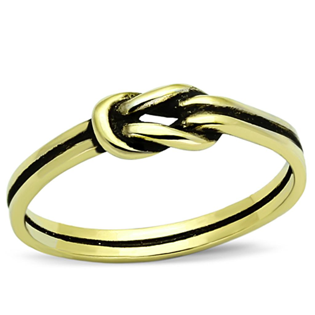 MATK1239G - IP Gold(Ion Plating) Stainless Steel Ring with No Stone