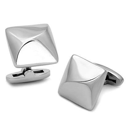 MATK1247 - High polished (no plating) Stainless Steel Cufflink with No Stone