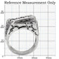MATK124 - High polished (no plating) Stainless Steel Ring with AAA Grade CZ  in Clear