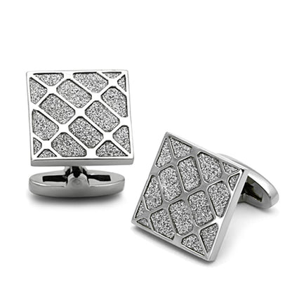MATK1252 - High polished (no plating) Stainless Steel Cufflink with No Stone