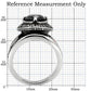 MATK130 - High polished (no plating) Stainless Steel Ring with Synthetic Synthetic Glass in Montana