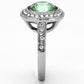 MATK1317 - High polished (no plating) Stainless Steel Ring with Top Grade Crystal  in Emerald