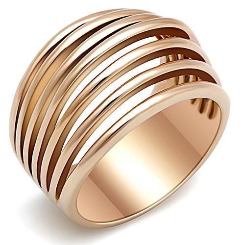 MATK1414 - IP Rose Gold(Ion Plating) Stainless Steel Ring with No Stone