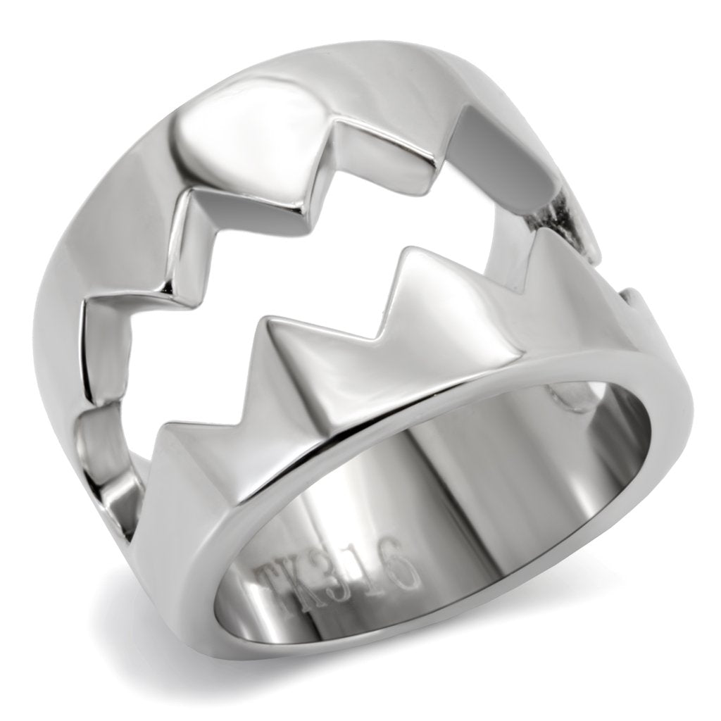 MATK143 - High polished (no plating) Stainless Steel Ring with No Stone