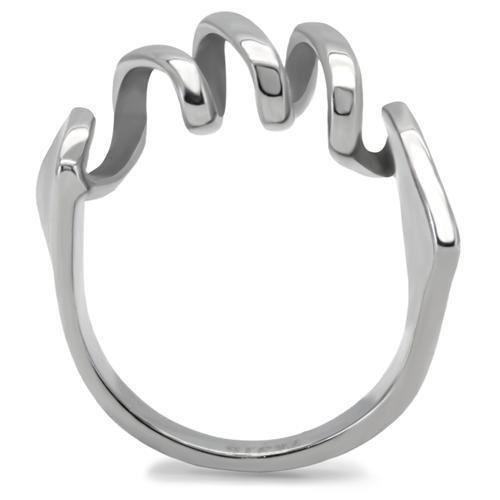 MATK145 - High polished (no plating) Stainless Steel Ring with No Stone