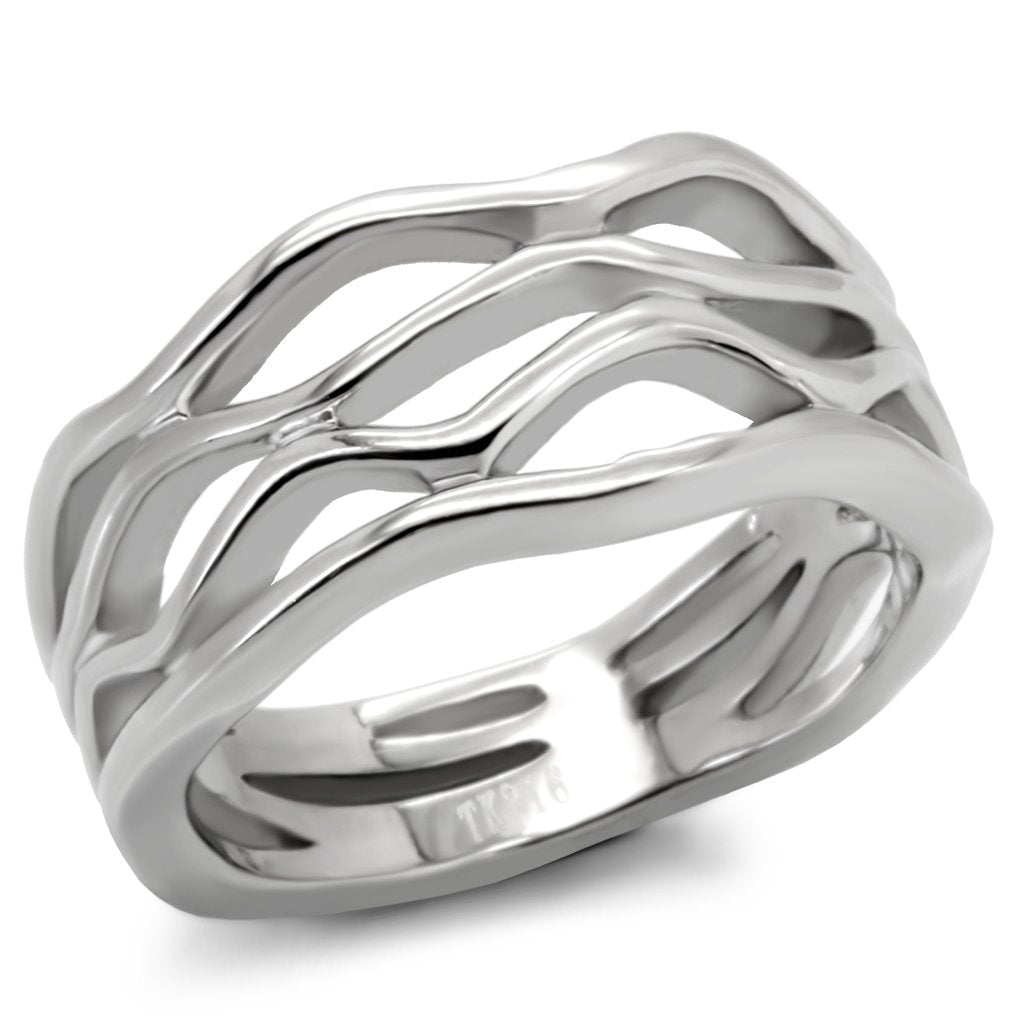MATK154 - High polished (no plating) Stainless Steel Ring with No Stone