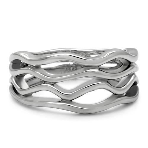 MATK154 - High polished (no plating) Stainless Steel Ring with No Stone