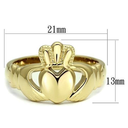 MATK160G - IP Gold(Ion Plating) Stainless Steel Ring with No Stone