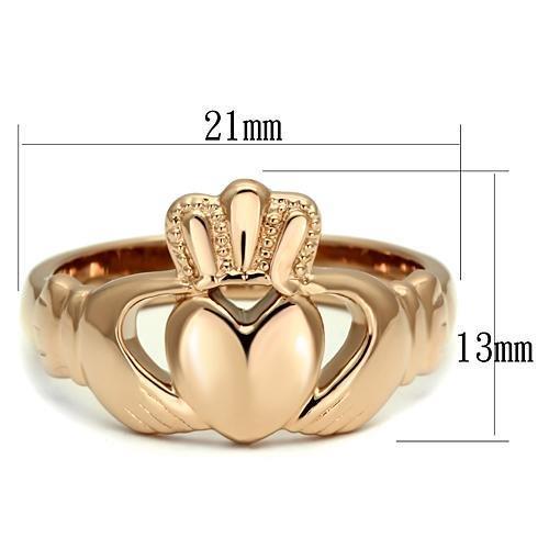 MATK160R - IP Rose Gold(Ion Plating) Stainless Steel Ring with No Stone
