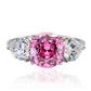 MATK164 - High polished (no plating) Stainless Steel Ring with AAA Grade CZ  in Rose