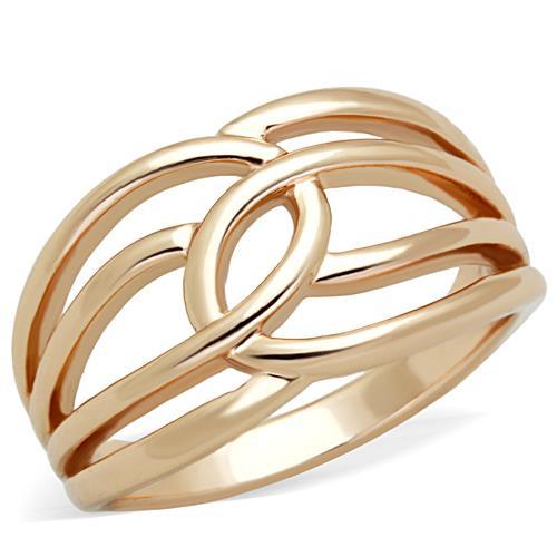 MATK1696 - IP Rose Gold(Ion Plating) Stainless Steel Ring with No Stone