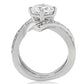 MATK169 - High polished (no plating) Stainless Steel Ring with AAA Grade CZ  in Clear