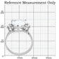 MATK186 - High polished (no plating) Stainless Steel Ring with AAA Grade CZ  in Clear
