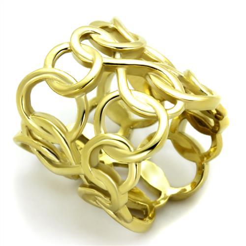 MATK1882 - IP Gold(Ion Plating) Stainless Steel Ring with No Stone