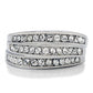 MATK188 - High polished (no plating) Stainless Steel Ring with Top Grade Crystal  in Clear