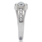 MATK190 - High polished (no plating) Stainless Steel Ring with AAA Grade CZ  in Clear