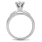 MATK191 - High polished (no plating) Stainless Steel Ring with AAA Grade CZ  in Clear