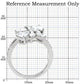 MATK196 - High polished (no plating) Stainless Steel Ring with AAA Grade CZ  in Clear