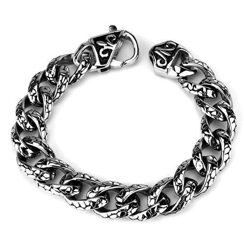 MATK1977 - High polished (no plating) Stainless Steel Bracelet with No Stone