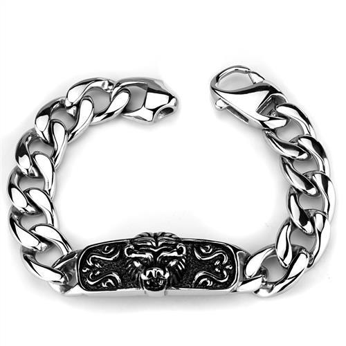 MATK1978 - High polished (no plating) Stainless Steel Bracelet with No Stone