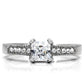 MATK199 - High polished (no plating) Stainless Steel Ring with AAA Grade CZ  in Clear