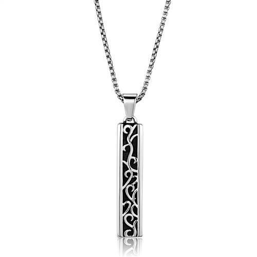 MATK2007 - High polished (no plating) Stainless Steel Necklace with No Stone