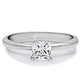 MATK202 - High polished (no plating) Stainless Steel Ring with AAA Grade CZ  in Clear