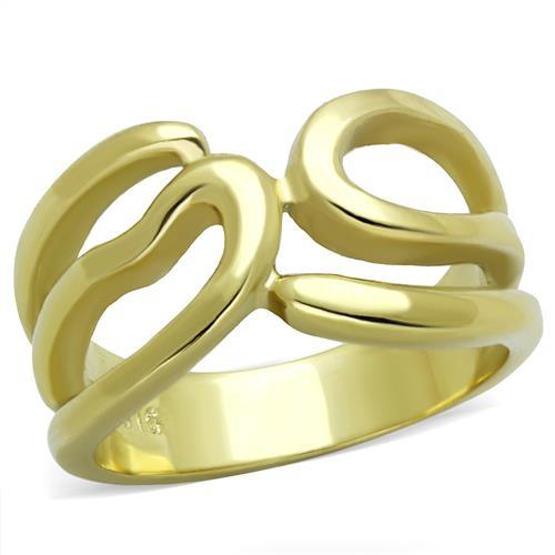 MATK2036 - IP Gold(Ion Plating) Stainless Steel Ring with No Stone