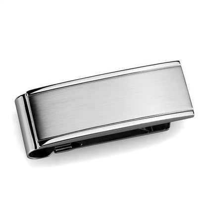 MATK2070 - High polished (no plating) Stainless Steel Money clip with No Stone