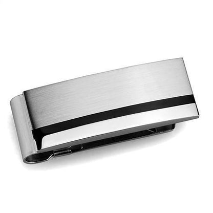 MATK2075 - High polished (no plating) Stainless Steel Money clip with No Stone
