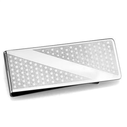 MATK2080 - High polished (no plating) Stainless Steel Money clip with No Stone