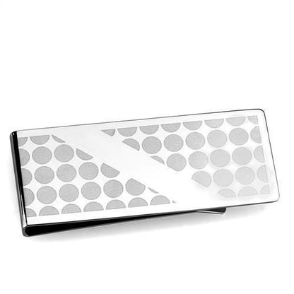 MATK2082 - High polished (no plating) Stainless Steel Money clip with No Stone