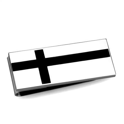 MATK2090 - High polished (no plating) Stainless Steel Money clip with No Stone