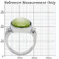 MATK211 - High polished (no plating) Stainless Steel Ring with Precious Stone Conch in Apple Green color