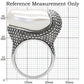 MATK212 - High polished (no plating) Stainless Steel Ring with Synthetic Synthetic Stone in White