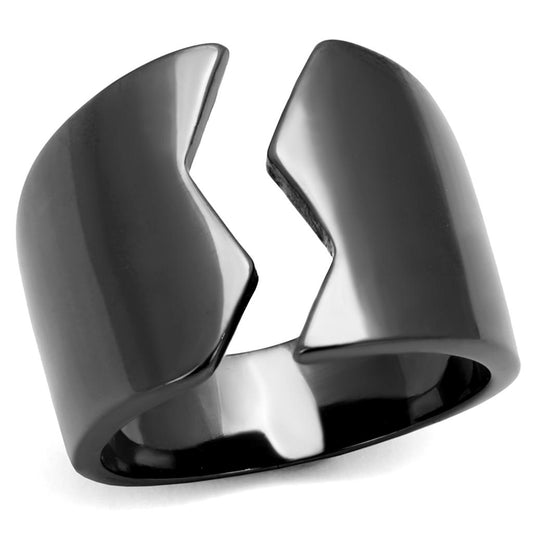 MATK2268 - IP Light Black  (IP Gun) Stainless Steel Ring with No Stone