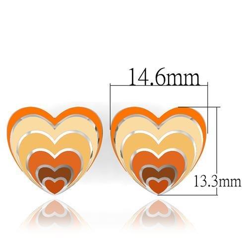 MATK234 - High polished (no plating) Stainless Steel Earrings with No Stone
