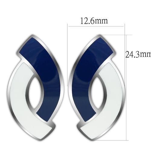 MATK235 - High polished (no plating) Stainless Steel Earrings with No Stone
