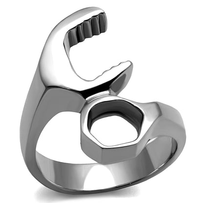 MATK2396 - High polished (no plating) Stainless Steel Ring with No Stone