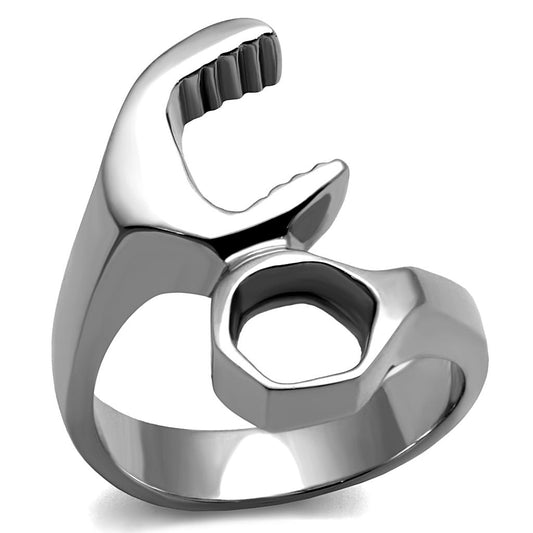 MATK2396 - High polished (no plating) Stainless Steel Ring with No Stone