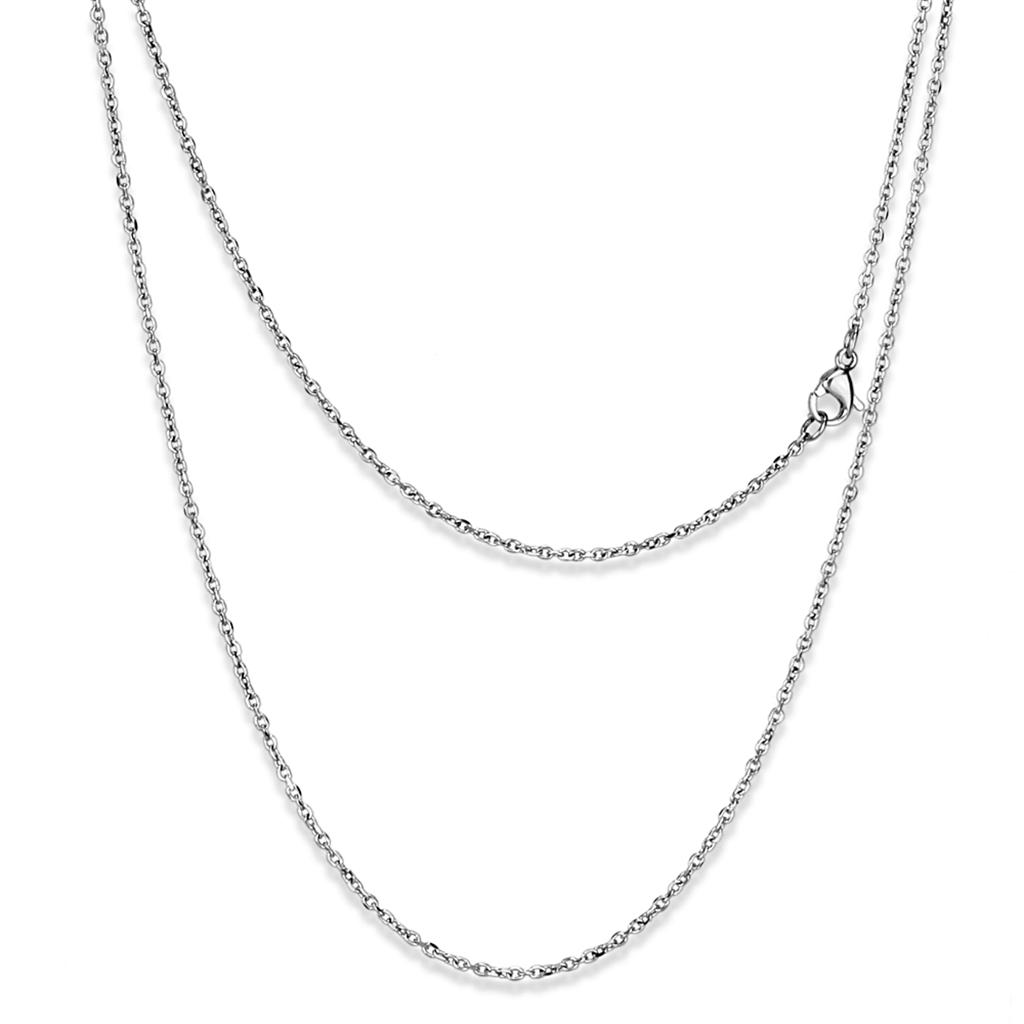 MATK2422 - High polished (no plating) Stainless Steel Chain with No Stone