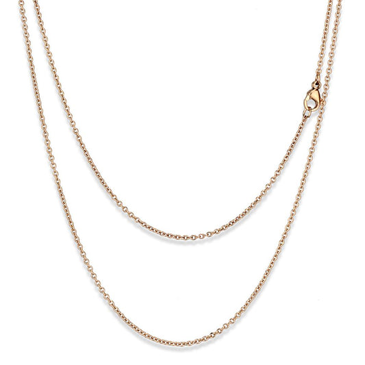 MATK2423R - IP Rose Gold(Ion Plating) Stainless Steel Chain with No Stone